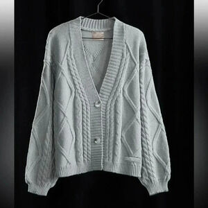 NIP Taylor Swift Tortured Poets Department Gray Cardigan Sweater